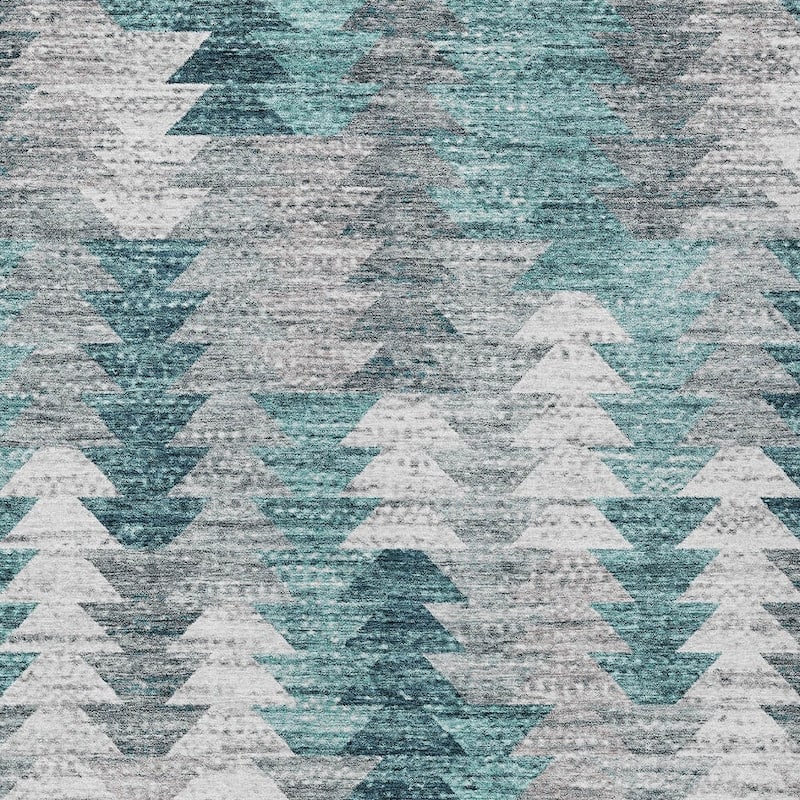 HomeRoots Geometric Transitional Rectangle Outdoor Rug
