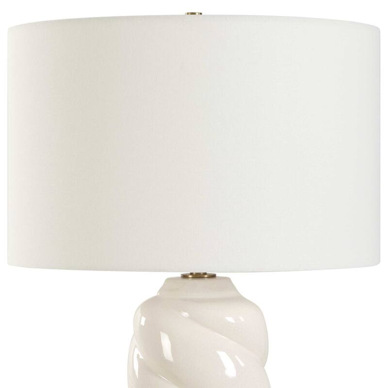 Uttermost Anneli White Swirl Table Lamp - N/A