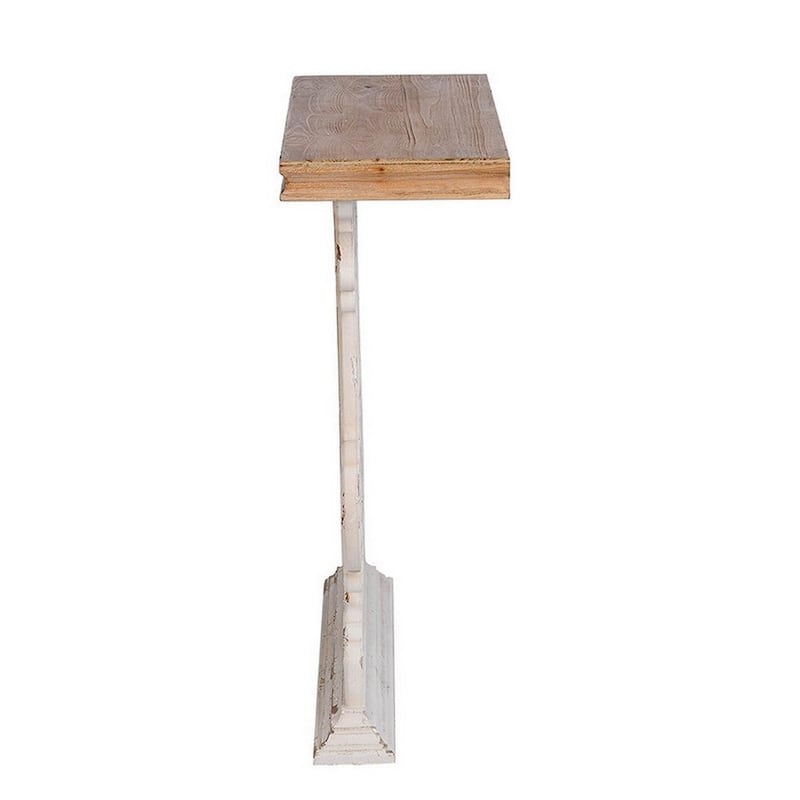 32 Inch Console Table, Fir Wood, Traditional, Scrollwork, - 32L x 12W x 32H, in inches