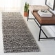 preview thumbnail 148 of 154, SAFAVIEH Arizona Shag Nevada 1.2-inch Thick Rug 2'3" x 8' Runner - Brown/Ivory