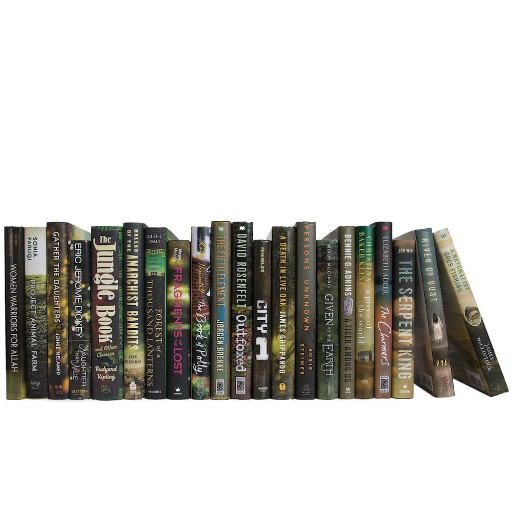 Books Green Decorative Accessories: Woodlands Dust Jacket Color By The Foot