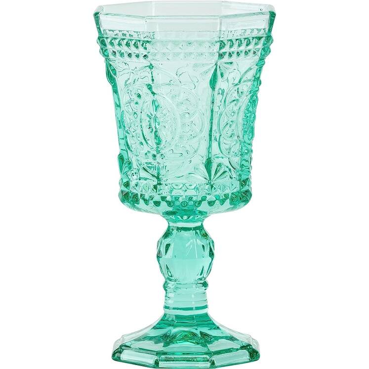 Vatican 8 Oz Red Wine Glass, Set of 6 - Aqua