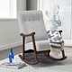 preview thumbnail 6 of 39, AVAWING Upholstered Rocking Chair Modern High Back Armchair