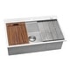 preview thumbnail 5 of 4, Ruvati Stainless Steel and Silicone Foldable Drying Rack for Workstation Sinks Dish Mat Trivet - - Silver