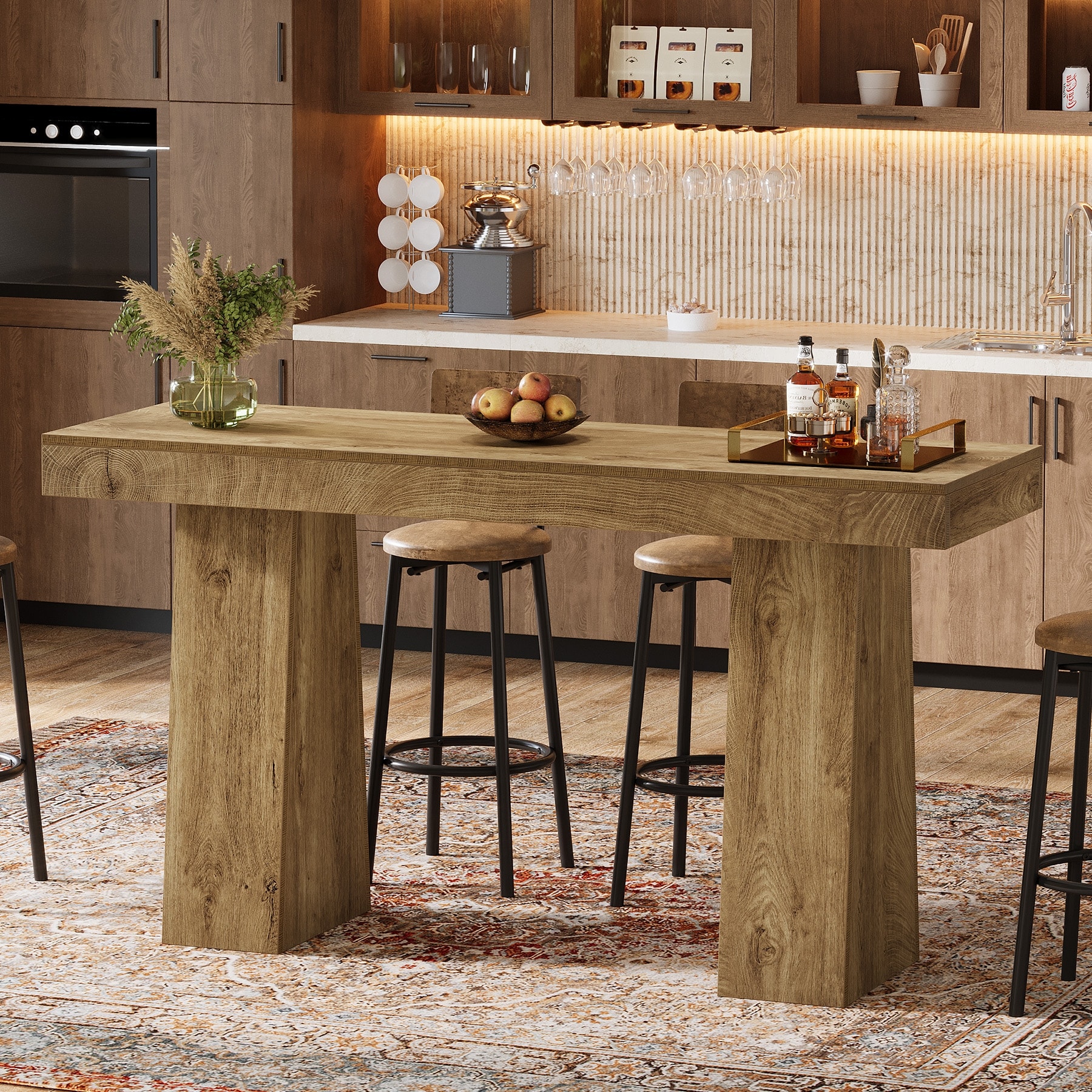 63-Inch-Bar-Table,-Wood-