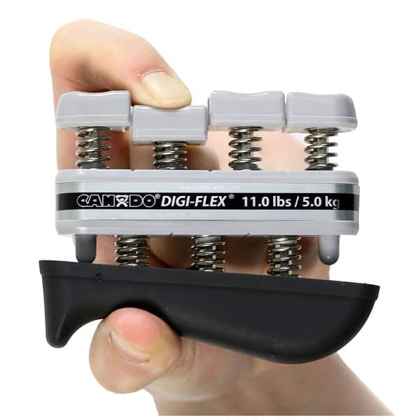 CanDo Digi-Flex hand exerciser - Silver, xx-heavy - Finger (11.0 lb) / hand (38.0 lb)