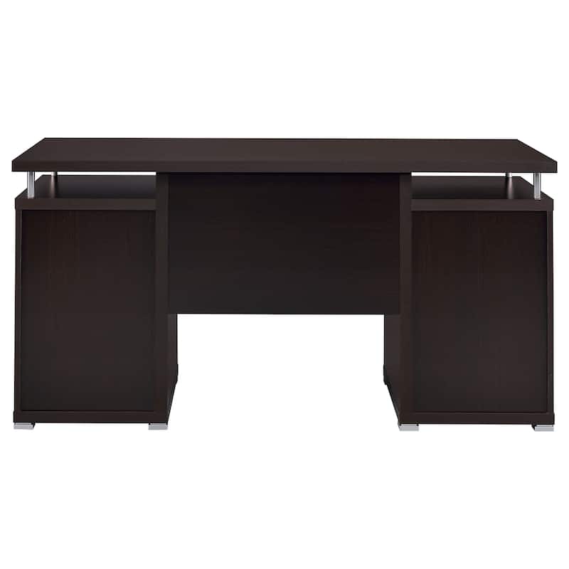 GDFStudio - Rochelle 2-Drawer Office Computer Desk with Storage Drawer, Door Cabinet