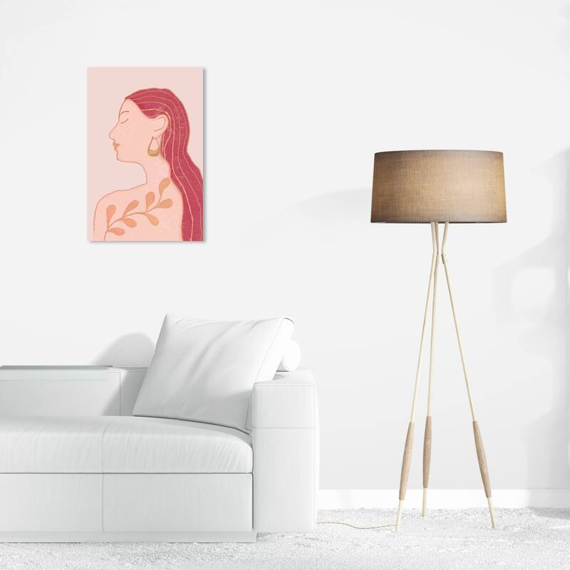 Wynwood Studio Canvas People and Portraits Natural Herbs Girl Red and Dark Red Traditional Wall Art Canvas Print - 24 x 16