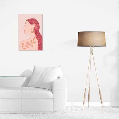 Wynwood Studio Canvas People and Portraits Natural Herbs Girl Red and Dark Red Traditional Wall Art Canvas Print