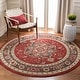 preview thumbnail 7 of 29, SAFAVIEH Mahal Reka Traditional Grandeur Red/ Natural Rug 3' Round - Red/Creme - Round