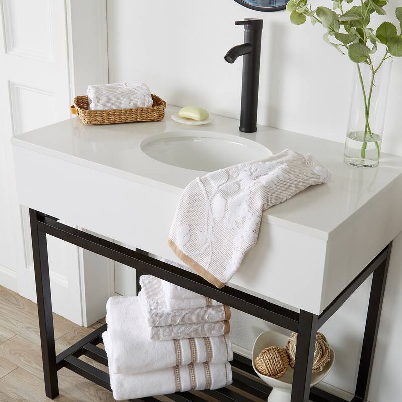 Luxurious Cotton Decorative Floral Towel Set