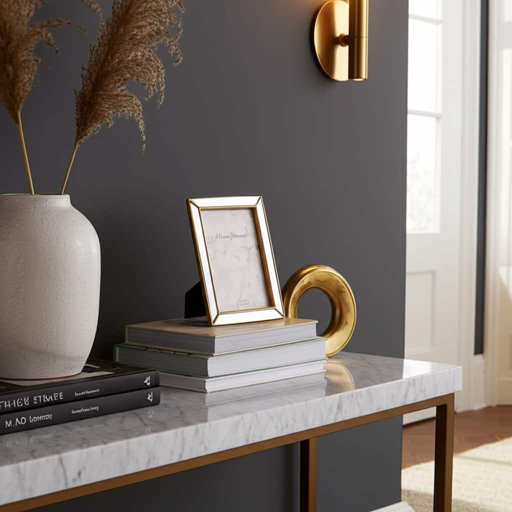 Resin Glass Photo Frame Modern Glam Style Sleek Decorative Detailing