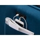 preview thumbnail 2 of 3, Mia Blue Linen Fabric Sectional Sofa with USB Charger