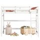 preview thumbnail 7 of 9, Twin Size High Loft Bed with inclined Ladder, White
