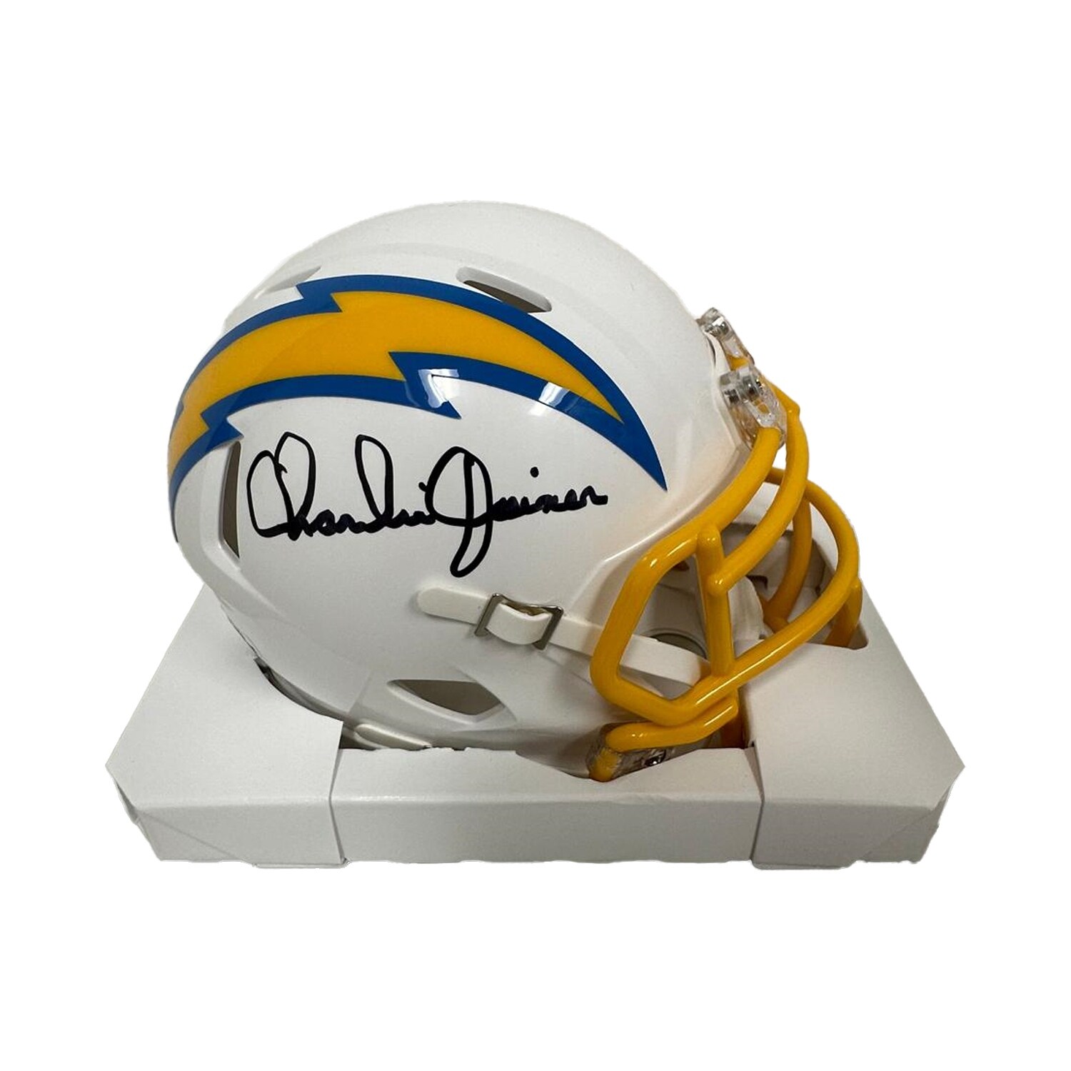 Charlie Joiner Signed San Diego Chargers White Mini Helmet - Bed Bath \u0026  Beyond - 41027500, image size:1500x1500