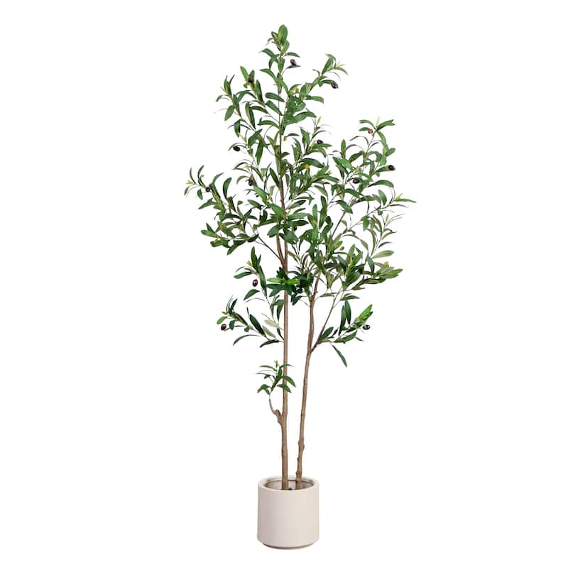 Artificial Potted Olive Tree - 5' - Green