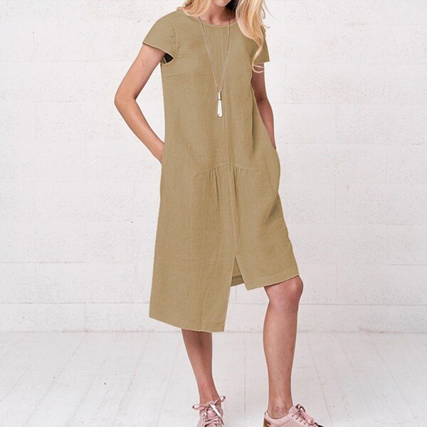 women's casual linen dresses