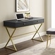 preview thumbnail 1 of 28, Silver Orchid Lerch Two-Drawer Campaign Desk