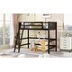 preview thumbnail 28 of 36, Elegant Twin Size Loft Bed Wooden Kids Bed with Ladder,Guardrail,Stair,Storage Drawers and Desk