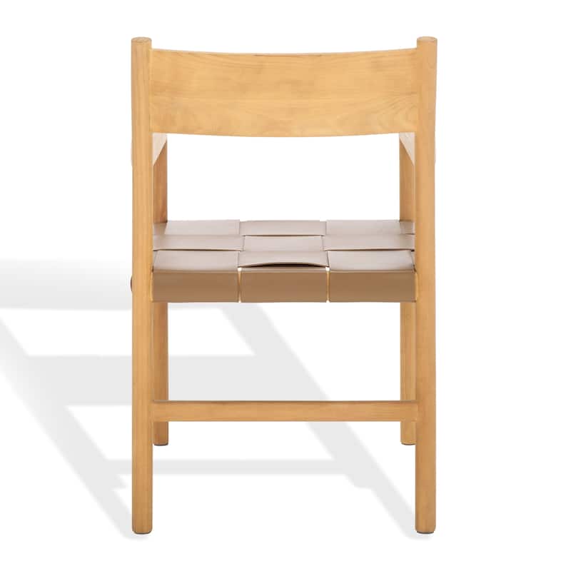 SAFAVIEH Couture Devnie Solid Wood Woven Dining Chair, Fully Assembled - 22"W x 23"D x 34"H