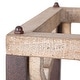 preview thumbnail 6 of 7, Azizon Farmhouse 8-Light 27.5" Distressed Wood Linear Chandelier Island Lights
