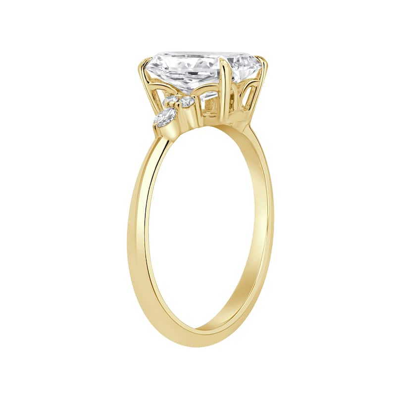 Auriya 14k Gold 5 3/5ctw Lab grown Radiant Nature's Inspired Diamond Engagement Ring (F-G VS)