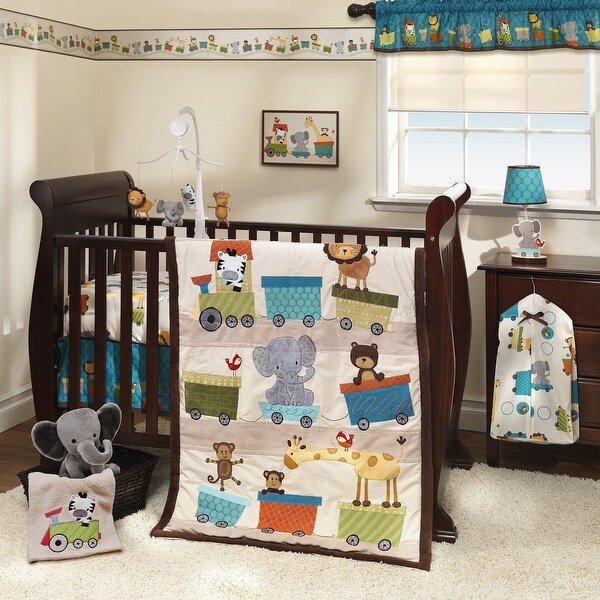 train crib bedding set