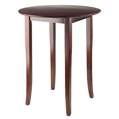 Fiona Round High Table, Walnut - 33.66 x 33.66 x 38.98 inches