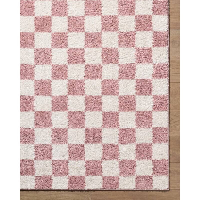 Livabliss Scandinavian Fossay Shag Stripe Washable Area Rug
