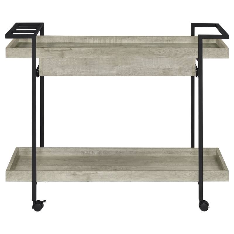 Ventura Grey Driftwood 1-drawer Engineered Wood Bar Cart