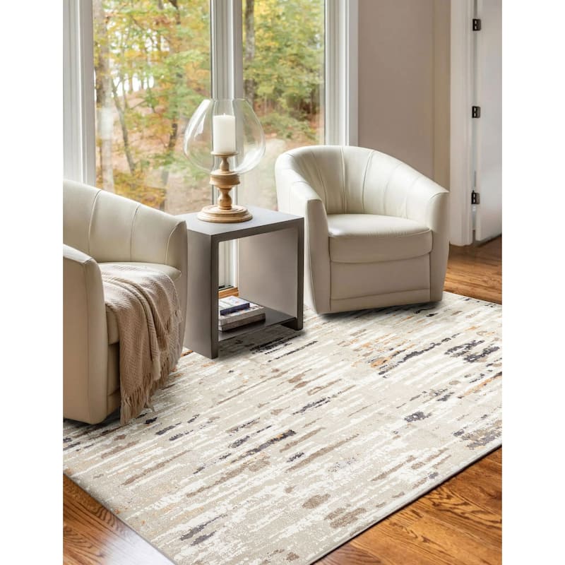 ECARPETGALLERY Machine Made Juniper Taupe Area Rug