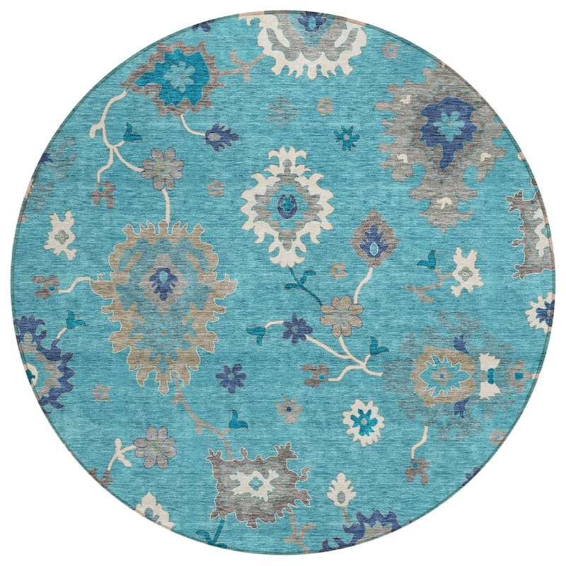 Machine Washable Indoor/ Outdoor Chantille Kashan Traditonal Rug