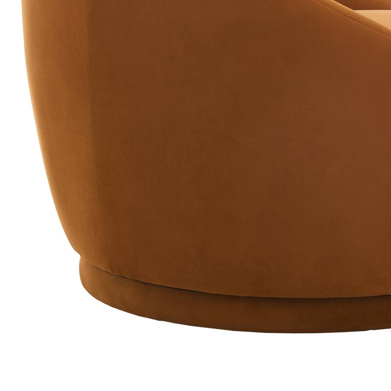 34" Wide 2 Set Velvet/ Boucle Barrel Swivel Chair