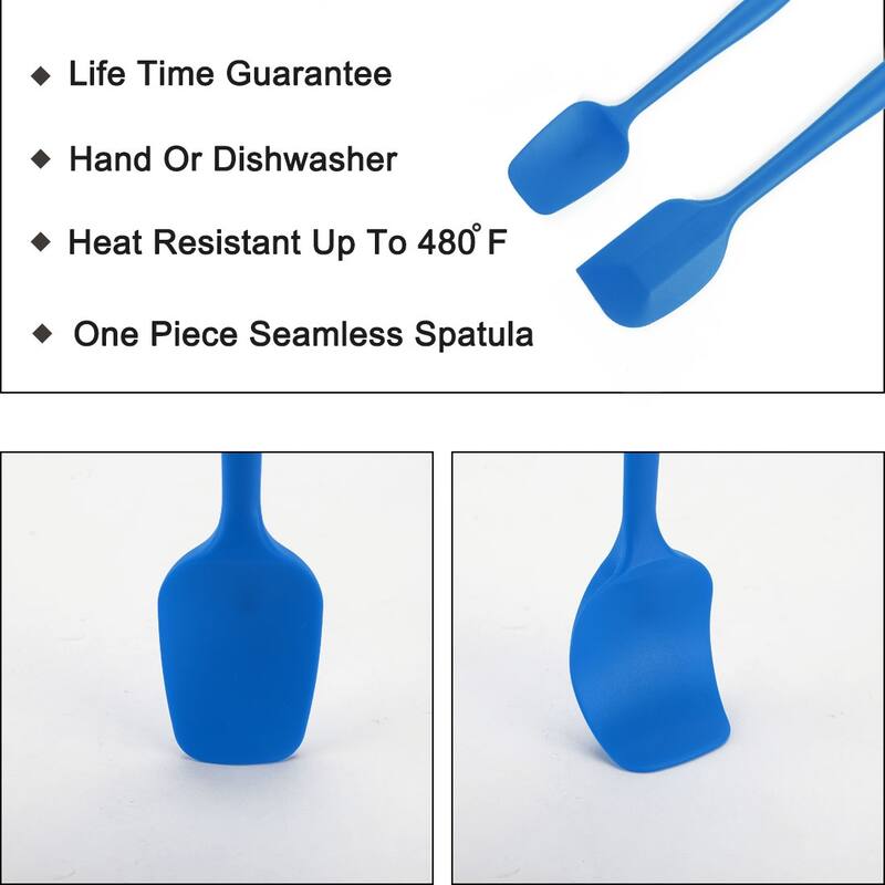 2pcs Silicone Spatula Set Heat Resistant Non Stick Spatula