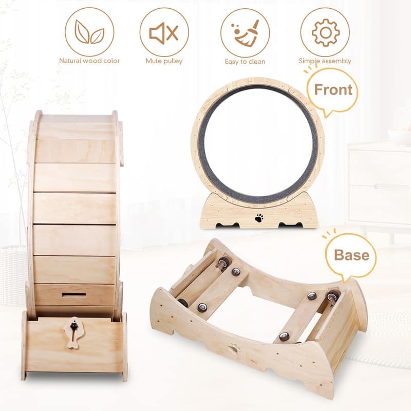 Cat Exercise Wheel,Cat Running Wheel with Carpeted Runway