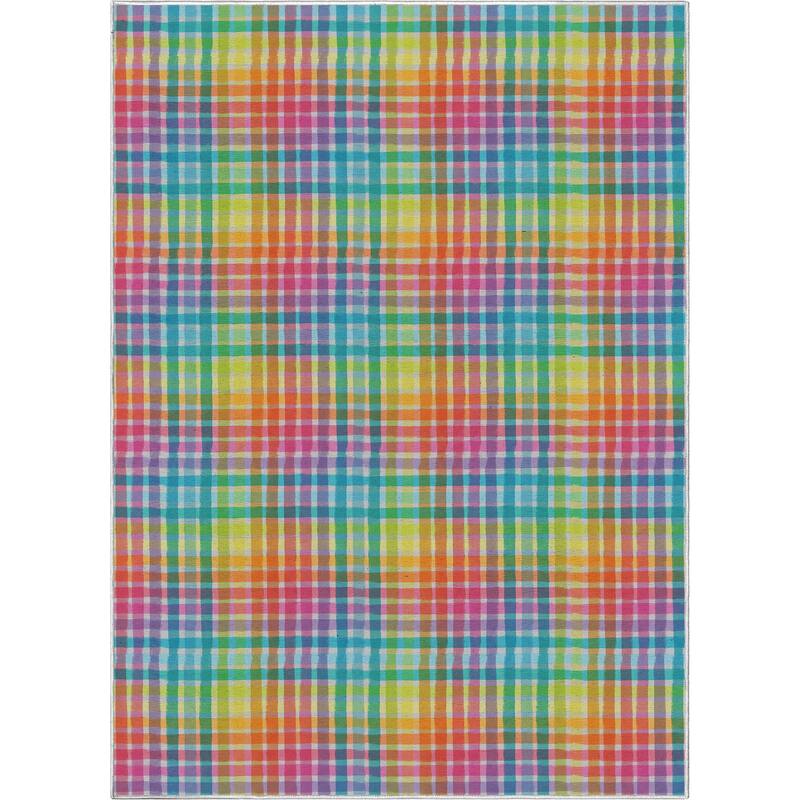 Crayola Geometric Plaid Area Rug By Well Woven