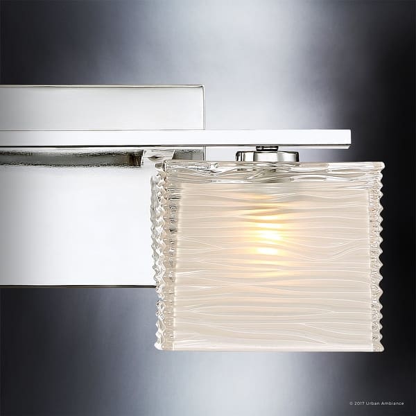 Shop Luxury Modern Bathroom Light 6 75 H X 15 W With Transitional Style Polished Chrome Finish Overstock 19478264