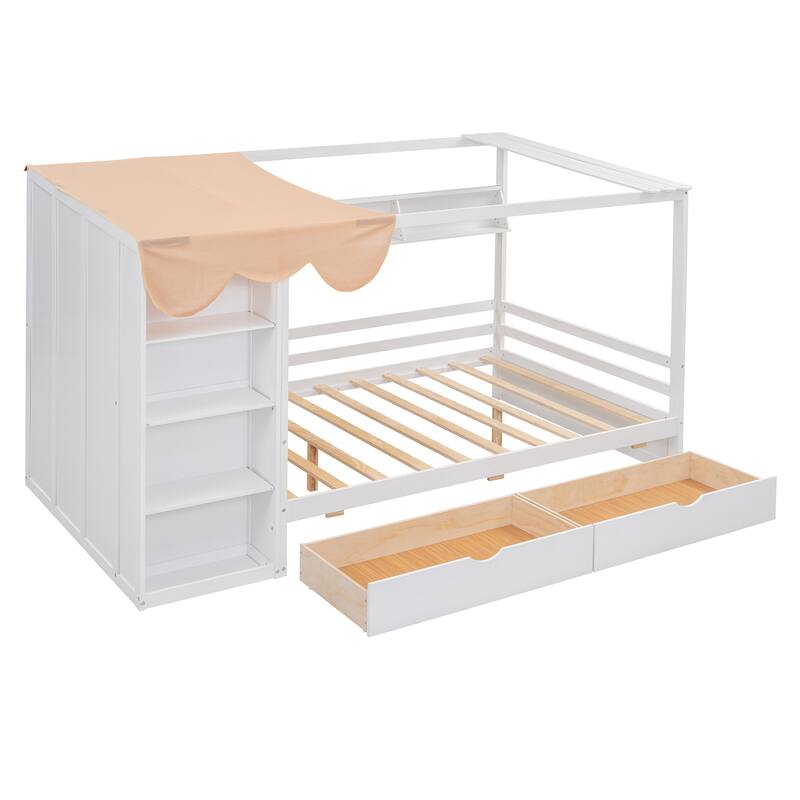 House Bed with Multiple storage spaces