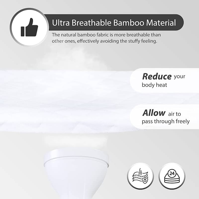 MarCielo 2 Pack Bamboo Waterproof Crib Mattress Protector Crib Sheet