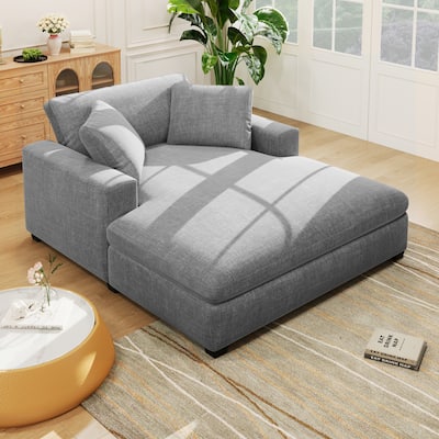 Zala Modern Fabric Oversized Sofa Chaise Lounge by Christopher Knight Home