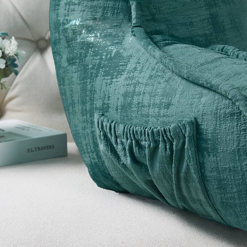 Textured Velvet Bedrest Reading Pillow Cover & Filling