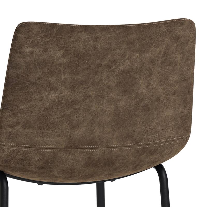 WYNDENHALL Adrienne Mid Century Modern Bar Stool (Set of 2) - 21.53" D x 19.49" W x 39.37"H