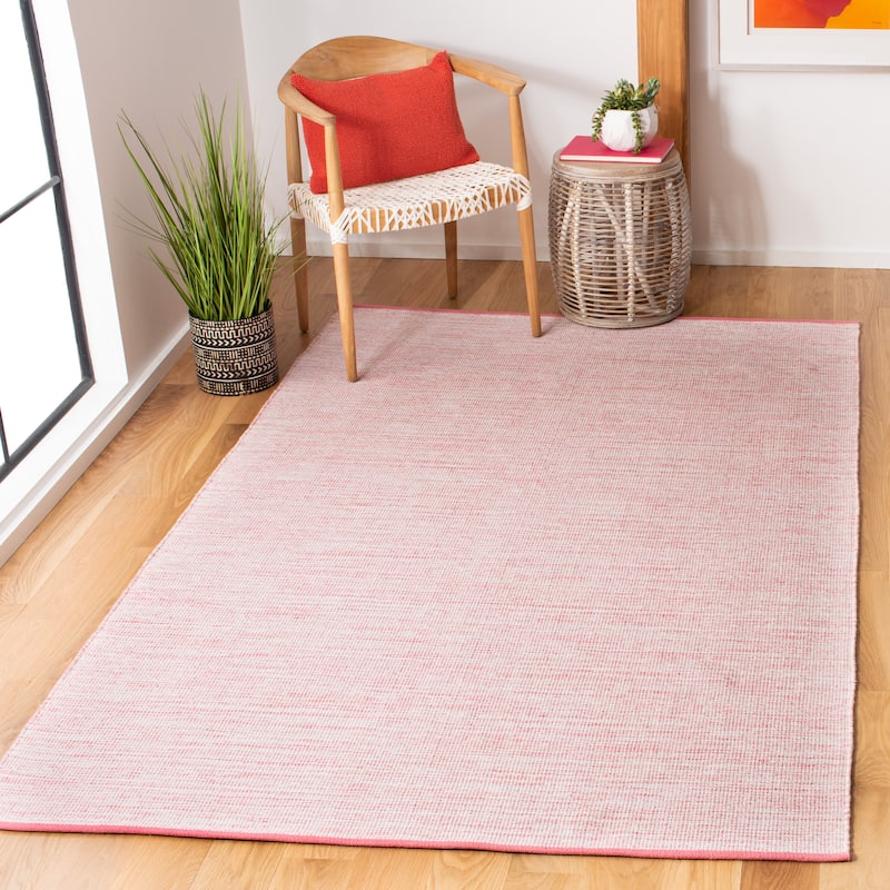SAFAVIEH Flatweave Montauk Dairi Casual Cotton Rug - 5' x 8' - Pink/Fuchsia