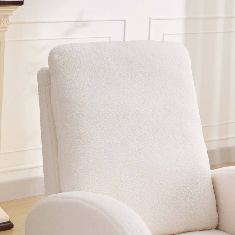27.2"W Rocking Chair with High Back and Side Pocket