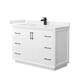 Option White / Carrara Cultured Marble Top / Matte Black
