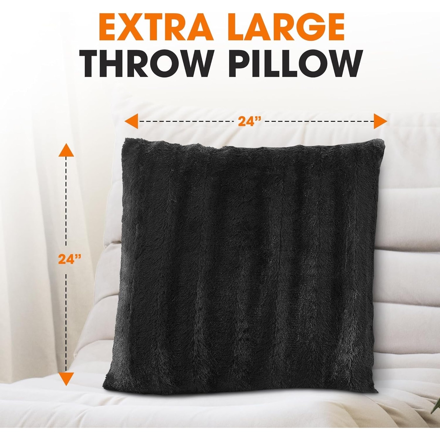 Extra large faux fur pillows hotsell