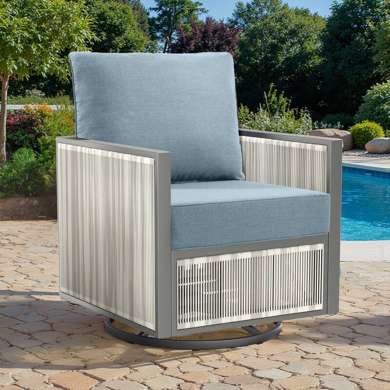 Outdoor Deep Seat Cushion 24 x 24 x 6 Inch - Baby Blue - 6 Inch
