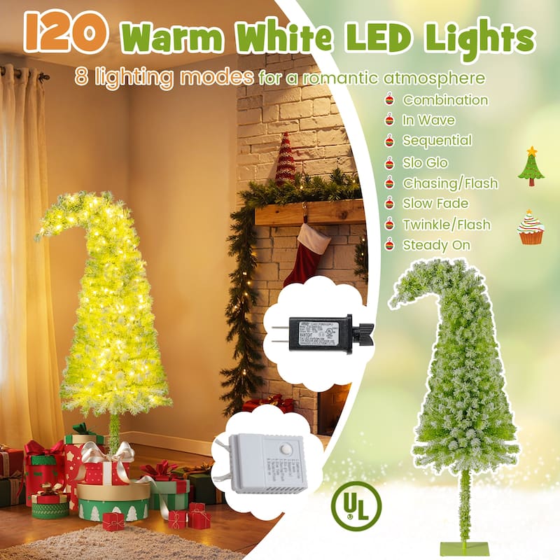 Costway 5/6/7 FT Bendable Christmas Tree with Bendable Top, 290 Branch - See Details