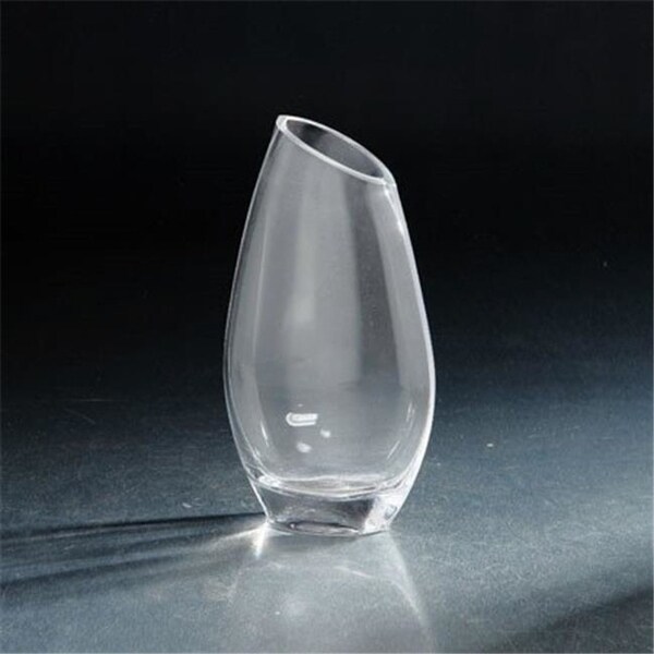Diamond Star 64007 10 x 3 x 6 in. Angled Rim Vase Clear