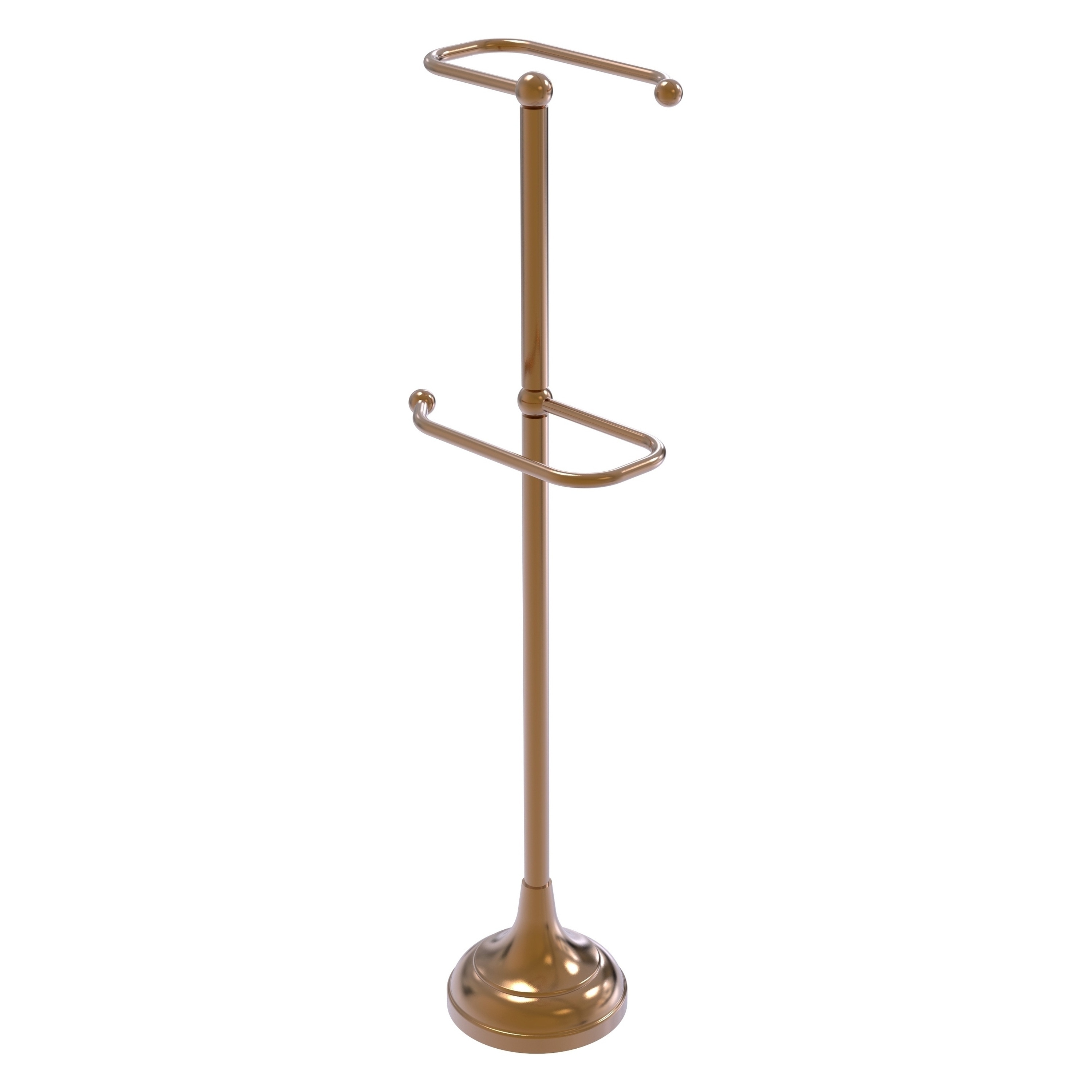 Allied Brass Free Standing Two Roll Toilet Tissue Stand